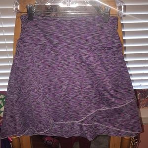 Pink and purple patterned skirt